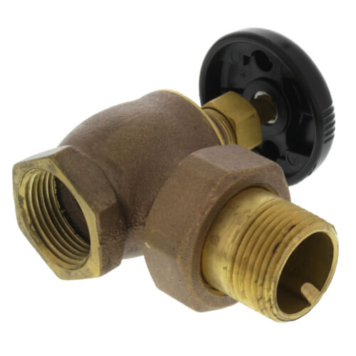 1" (FIP x Male Union) Steam Angle Radiator Valve