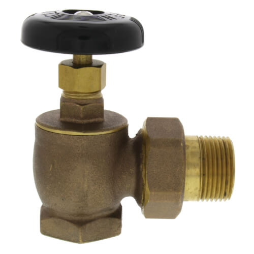 1" (FIP x Male Union) Steam Angle Radiator Valve