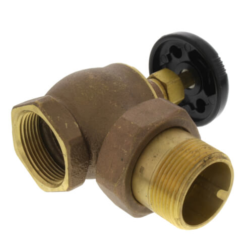 Main product image of 1-1/4" (FIP x Male Union) Steam Angle Radiator Valve