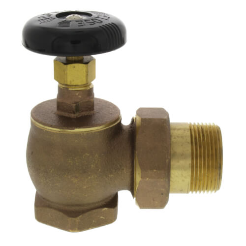 Main product image of 1-1/4" (FIP x Male Union) Steam Angle Radiator Valve