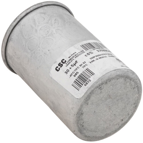 Main product image of 30/5 MFD Round Run Capacitor (370V), S1-02424778700