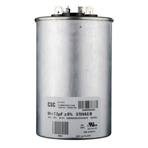 Main product image of 370v 60/7.5MFD Run Capacitor Round, S1-02425043700