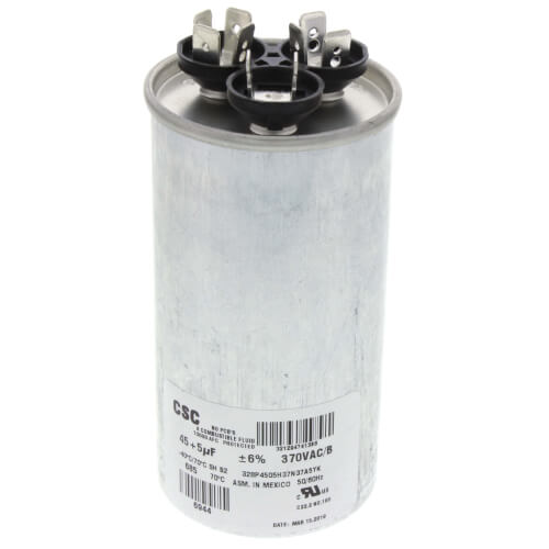 Main product image of 45/5 MFD Round Run Capacitor (370V), S1-02425895700