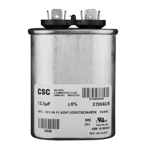 Main product image of 12.5 MFD Oval Run Capacitor (370V), S1-02425899000