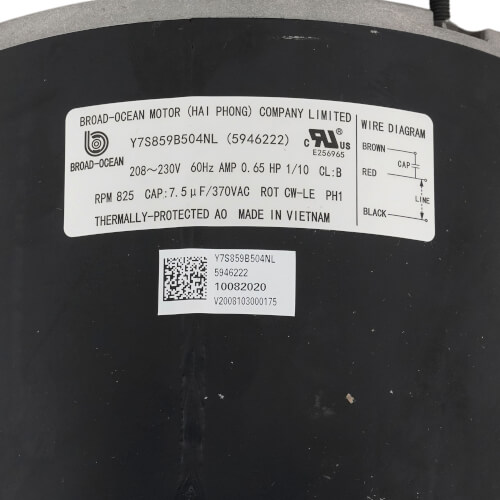 Main product image of 230v 1 Ph 3/4 Hp 1075 Rpm 3 Speed Ccw Motor, S1-02442180000