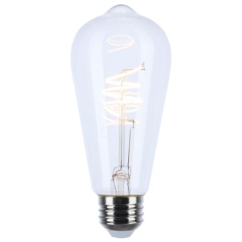 Main product image of 6W LED, Reminiscent, Flex Gray Coil Filament, ST19, Medium Base, 2700K CCT, Clear, 120V (12 Pack)