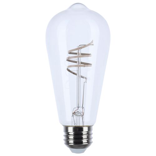 Main product image of 6W LED, Reminiscent, Flex Gray Coil Filament, ST19, Medium Base, 2700K CCT, Clear, 120V (12 Pack)