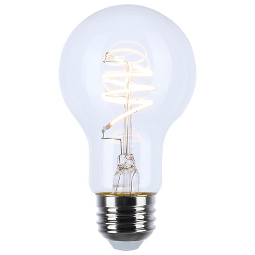 Main product image of 6W LED, Reminiscent, Flex Gray Coil Filament, A19, Medium Base, 2700K CCT, Clear, 120V (12 Pack)