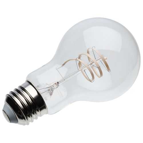 Main product image of 6W LED, Reminiscent, Flex Gray Coil Filament, A19, Medium Base, 2700K CCT, Clear, 120V (12 Pack)