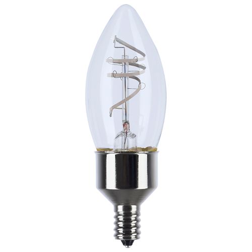 Main product image of 4W LED, Reminiscent, Flex Gray Coil Filament, B11, Candelabra Base, 2700K CCT, Clear, 120V, 2-Pack (12 Pack)