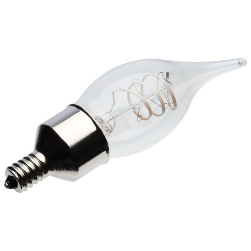 Main product image of 4W LED, Reminiscent, Flex Gray Coil Filament, CA11, Candelabra Base, 2700K CCT, Clear, 120V, 2-Pack (12 Pack)