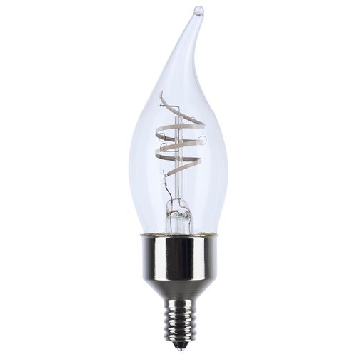 Main product image of 4W LED, Reminiscent, Flex Gray Coil Filament, CA11, Candelabra Base, 2700K CCT, Clear, 120V, 2-Pack (12 Pack)