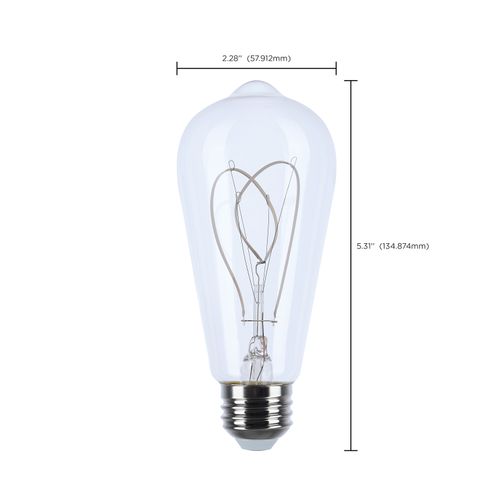 Main product image of 6W LED, Reminiscent, Flex Gray Filament, ST19 Loop, Medium Base, 2700K CCT, Clear, 120V (12 Pack)