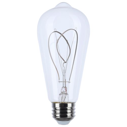 Main product image of 6W LED, Reminiscent, Flex Gray Filament, ST19 Loop, Medium Base, 2700K CCT, Clear, 120V (12 Pack)