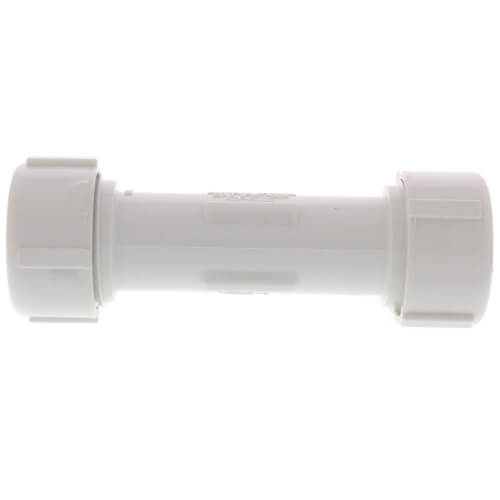 Main product image of 1/2" PVC Sch. 40 Compression Coupling (PVC White - Buna-N Gasket)