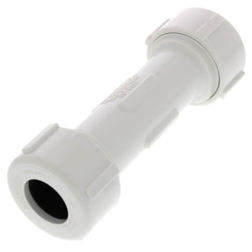 Main product image of 1/2" PVC Sch. 40 Compression Coupling (PVC White - Buna-N Gasket)