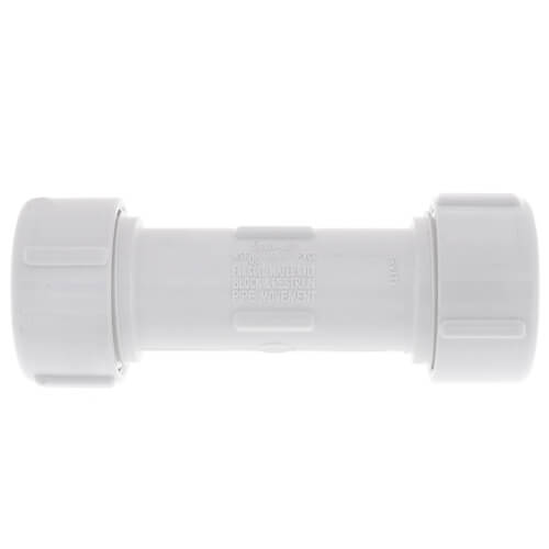 Main product image of 3/4" PVC Sch. 40 Compression Coupling (PVC White - Buna-N Gasket)