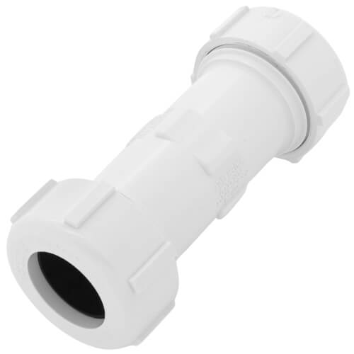 Main product image of 1" PVC Sch. 40 Compression Coupling (PVC White - Buna-N Gasket)