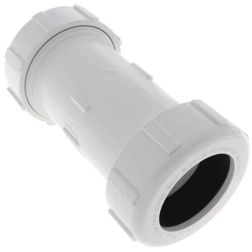 Main product image of 2" PVC Sch. 40 Compression Coupling (PVC White - Buna-N Gasket)
