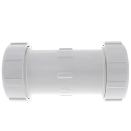 Main product image of 2" PVC Sch. 40 Compression Coupling (PVC White - Buna-N Gasket)