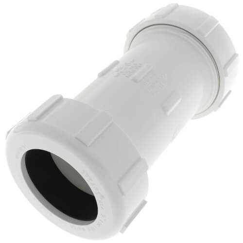Main product image of 2" PVC Sch. 40 Compression Coupling (PVC White - Buna-N Gasket)