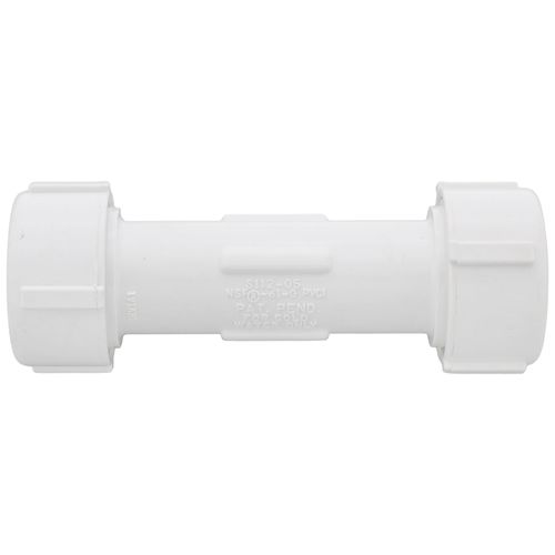 Main product image of 1/2" PVC GripLoc Compression Coupling w/ EPDM (White)