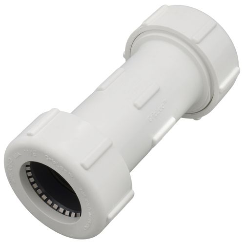 Main product image of 1-1/4" PVC GripLoc Compression Coupling w/ EPDM (White)