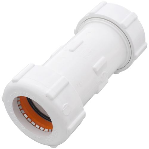 Main product image of 1-1/2" PVC GripLoc Compression Coupling w/ EPDM (White)