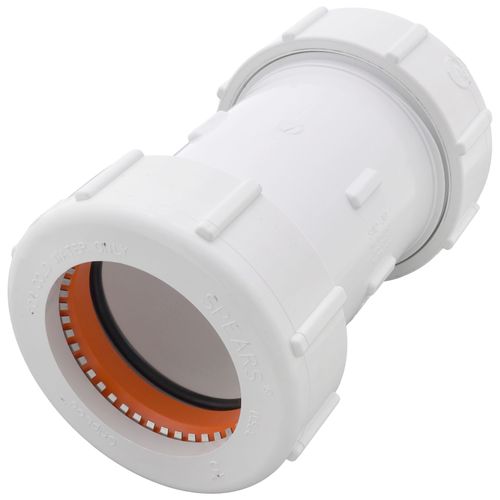 Main product image of 3" PVC GripLoc Compression Coupling w/ EPDM (White)