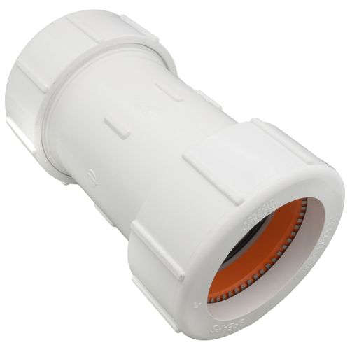 Main product image of 4" PVC GripLoc Compression Coupling w/ EPDM (White)