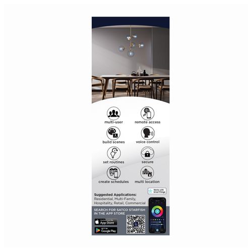 Main product image of 4W, B11 LED, 2700K-5000K RGB/Tunable White, Starfish IOT, Clear, Candelabra Base, 120V (24 Pack)