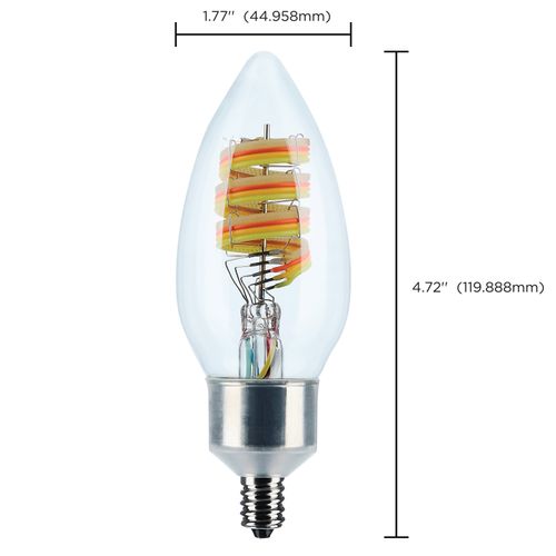 Main product image of 4W, B11 LED, 2700K-5000K RGB/Tunable White, Starfish IOT, Clear, Candelabra Base, 120V (24 Pack)
