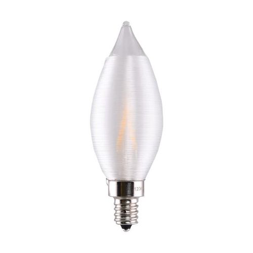Main product image of 2 Watt CA11 LED Bulb - Satin Spun Clear - Candelabra base - 2700K - 120 Volt (5 Pack)
