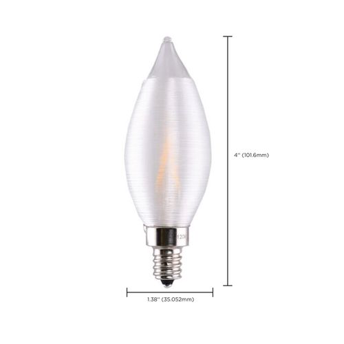 Main product image of 4 Watt CA11 LED Bulb - Satin Spun Clear - Candelabra base - 2700K - 120 Volt (5 Pack)