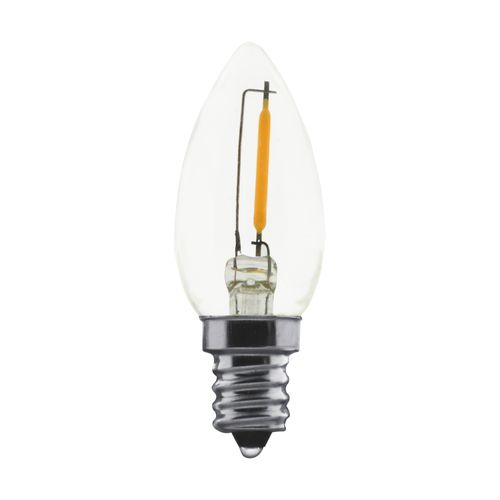 Main product image of 0.7 Watt LED Bulb - C7 - Clear - 2700K - Candelabra base - 120 Volt (16 Pack)