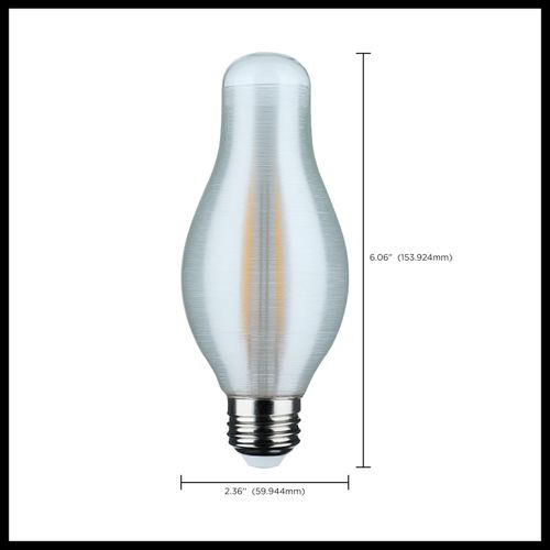 Main product image of 7W H19 LED, 5000K CCT, Medium Base, Satin Spun Finish, 120V (6 Pack)