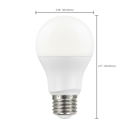 Main product image of 8.5 Watt - A19 LED Bulb - Dusk to Dawn With PhotoCell - 5000K - Medium base - 200 deg. Beam Angle - 120 Volt (6 Pack)