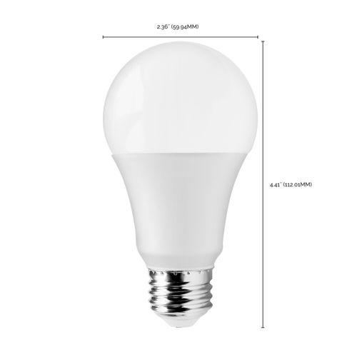 Main product image of 12 Watt A19 LED Bulb - 5000K - 75 Watt Replacement - Medium base - 220 deg. Beam Angle (10 Pack)