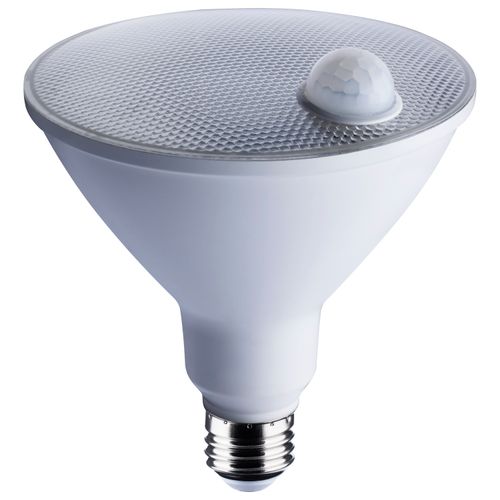 Main product image of 14 Watt PAR38 LED Bulb - White - 5000K - 1100 Lumens - 120 Volt - PIR Sensor - Non-Dimmable (3 Pack)