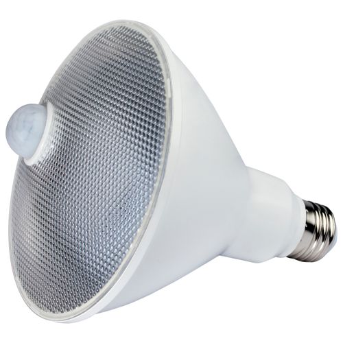 Main product image of 14 Watt PAR38 LED Bulb - White - 5000K - 1100 Lumens - 120 Volt - PIR Sensor - Non-Dimmable (3 Pack)