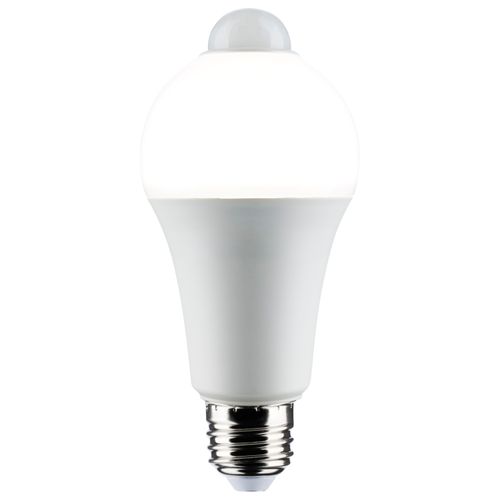 Main product image of 12 Watt A19 LED Bulb - White - 3000K - 1050 Lumens - 120 Volt - PIR Sensor - Non-Dimmable (3 Pack)