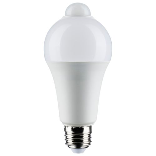 Main product image of 12 Watt A19 LED Bulb - White - 5000K - 1050 Lumens - 120 Volt - PIR Sensor - Non-Dimmable (3 Pack)