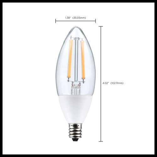 Main product image of 5 Watt B11 - Dusk to Dawn LED Bulb - 2700K - Candelabra Base - 120 Volt - 90 CRI - With Photocell (6 Pack)