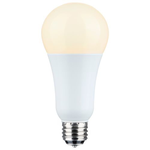 Main product image of 5/14/20W A21 LED, 3-Way Lamp, White Finish, 2700K CCT, Medium Double Contact Base, 120V (6 Pack)