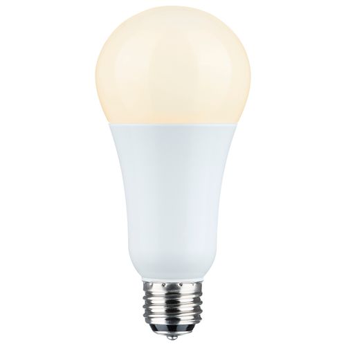 Main product image of 5/14/20W A21 LED, 3-Way Lamp, White Finish, 3000K CCT, Medium Double Contact Base, 120V (6 Pack)