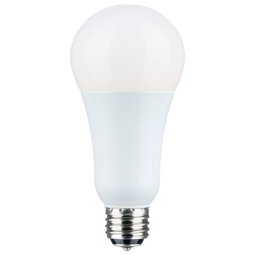 Main product image of 5/14/20W A21 LED, 3-Way Lamp, White Finish, 5000K CCT, Medium Double Contact Base, 120V (6 Pack)