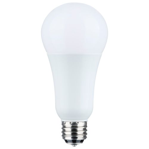 Main product image of 5/14/20W A21 LED, 3-Way Lamp, White Finish, 5000K CCT, Medium Double Contact Base, 120V (6 Pack)