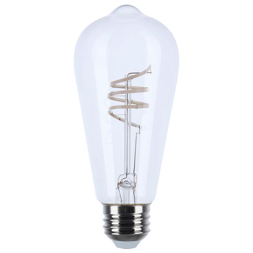 Main product image of 6 Watt LED Bulb - Reminiscent - Flex Gray Coil Filament - ST19 - Medium Base - 2700K CCT - Clear - 120 Volt (6 Pack)