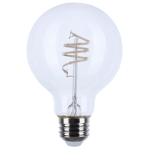 Main product image of 6 Watt LED Bulb - Reminiscent - Flex Gray Coil Filament - G25 - Medium Base - 2700K CCT - Clear - 120 Volt (6 Pack)