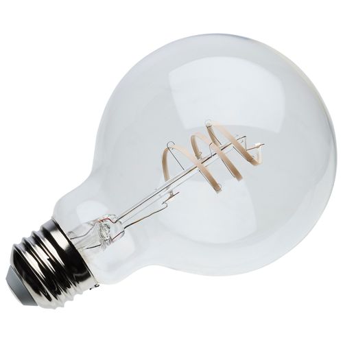 Main product image of 6 Watt LED Bulb - Reminiscent - Flex Gray Coil Filament - G25 - Medium Base - 2700K CCT - Clear - 120 Volt (6 Pack)
